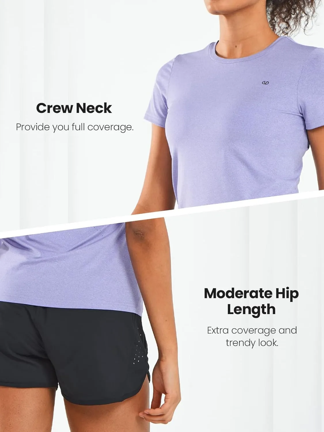ALLZERO Feel Fit Workout Tops for Women Short Sleeve T-Shirts Breathable Athletic Tees for Yoga Running Gym Activewear
