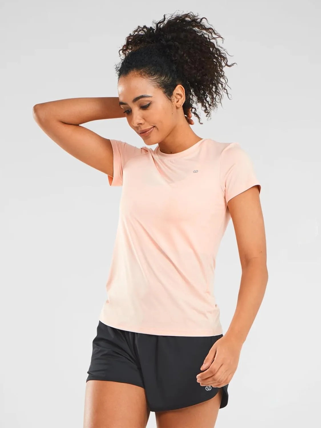 ALLZERO Feel Fit Workout Tops for Women Short Sleeve T-Shirts Breathable Athletic Tees for Yoga Running Gym Activewear