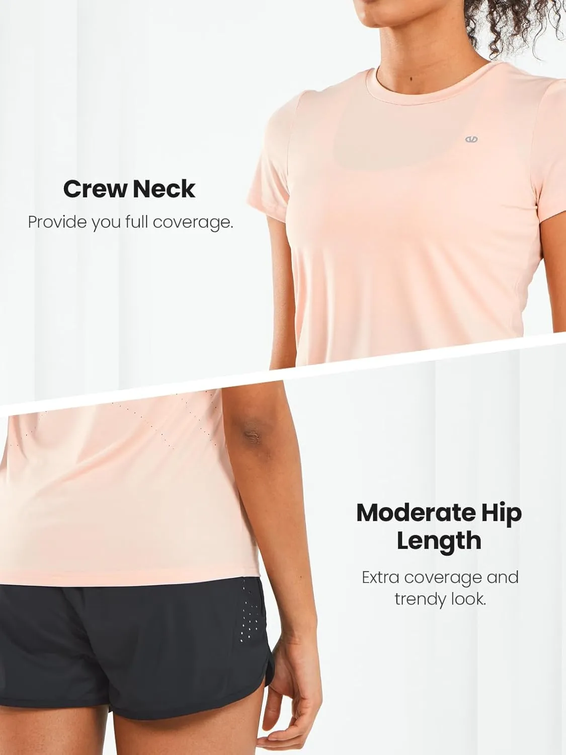 ALLZERO Feel Fit Workout Tops for Women Short Sleeve T-Shirts Breathable Athletic Tees for Yoga Running Gym Activewear