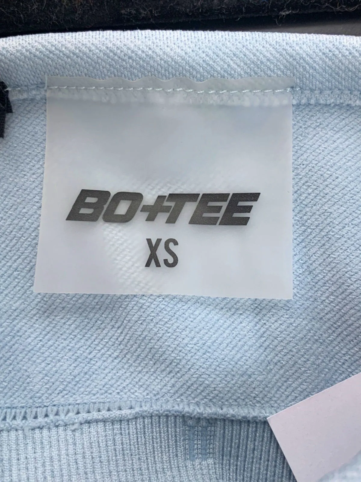 Bo Tee Light Blue Cropped Cross-Back Sports Bra XS