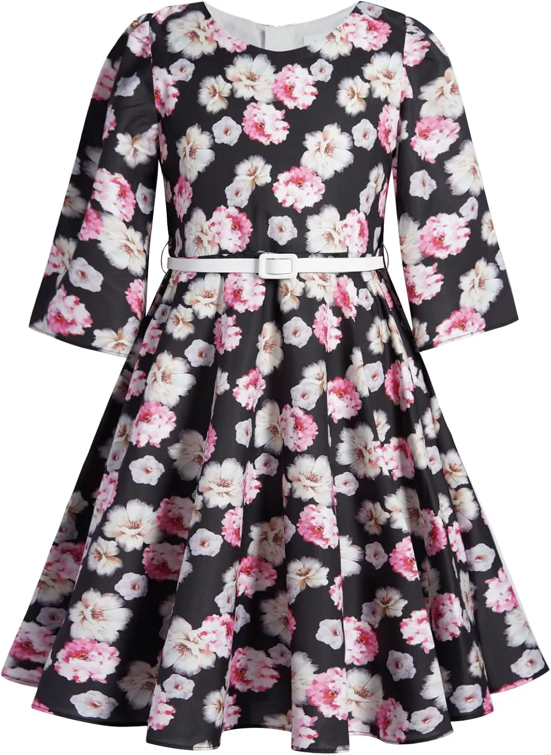 Bonny Billy Girls Classy Vintage Floral Swing Kids Party Dresses