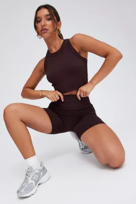 Brown Tank Top Seamless Activewear