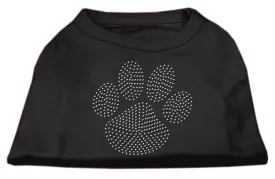 Clear Rhinestone Paw Shirts Black M (12)