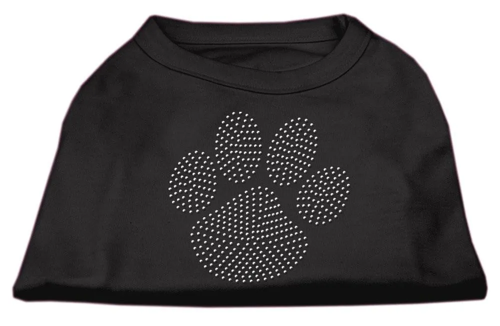 Clear Rhinestone Paw Shirts Black M (12)