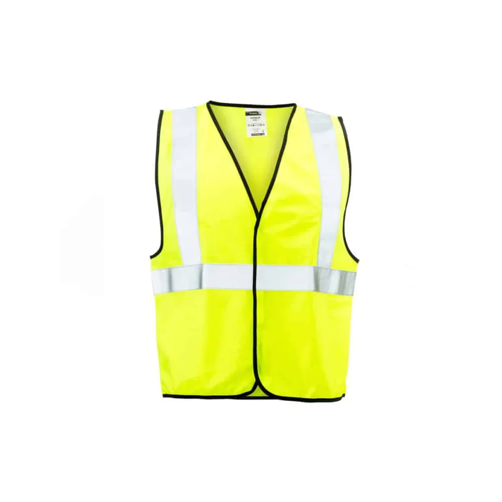 DROMEX FLAME RETARDANT REFLECTIVE JACKETS SLEEVELESS COLOUR-LIME SIZE 2XL