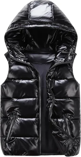 Happy Cherry Kids Down Jacket Hooded Vest Winter Jacket for Boys Hoodies Padded Jackets Girls Outwear Coat 3-14 Years