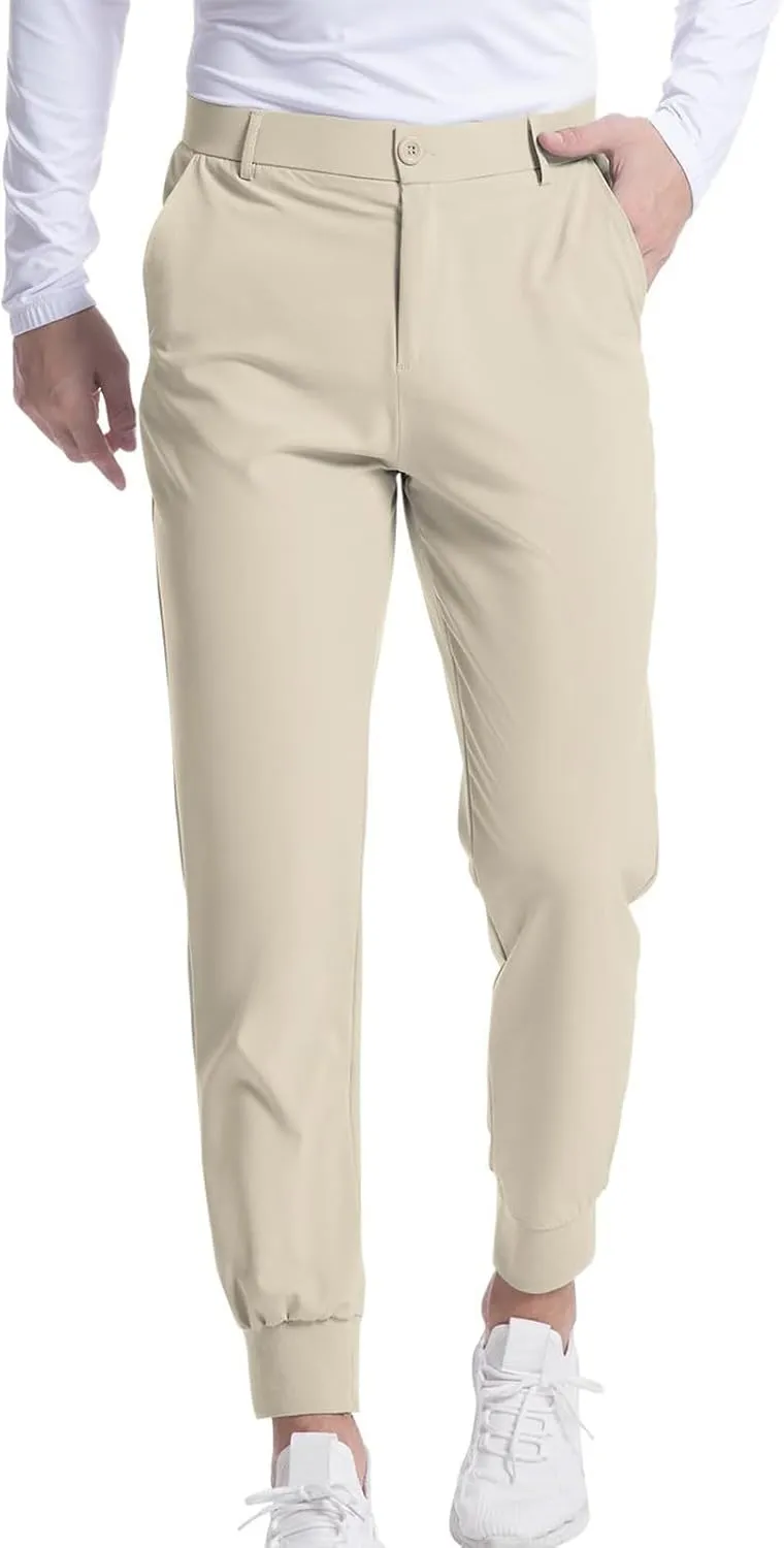 KUIOLYPOER Mens Golf Pants Stretch Slim Fit Dress Pants Quick Dry Work Business Slacks Athletic Casual Pants with Pockets
