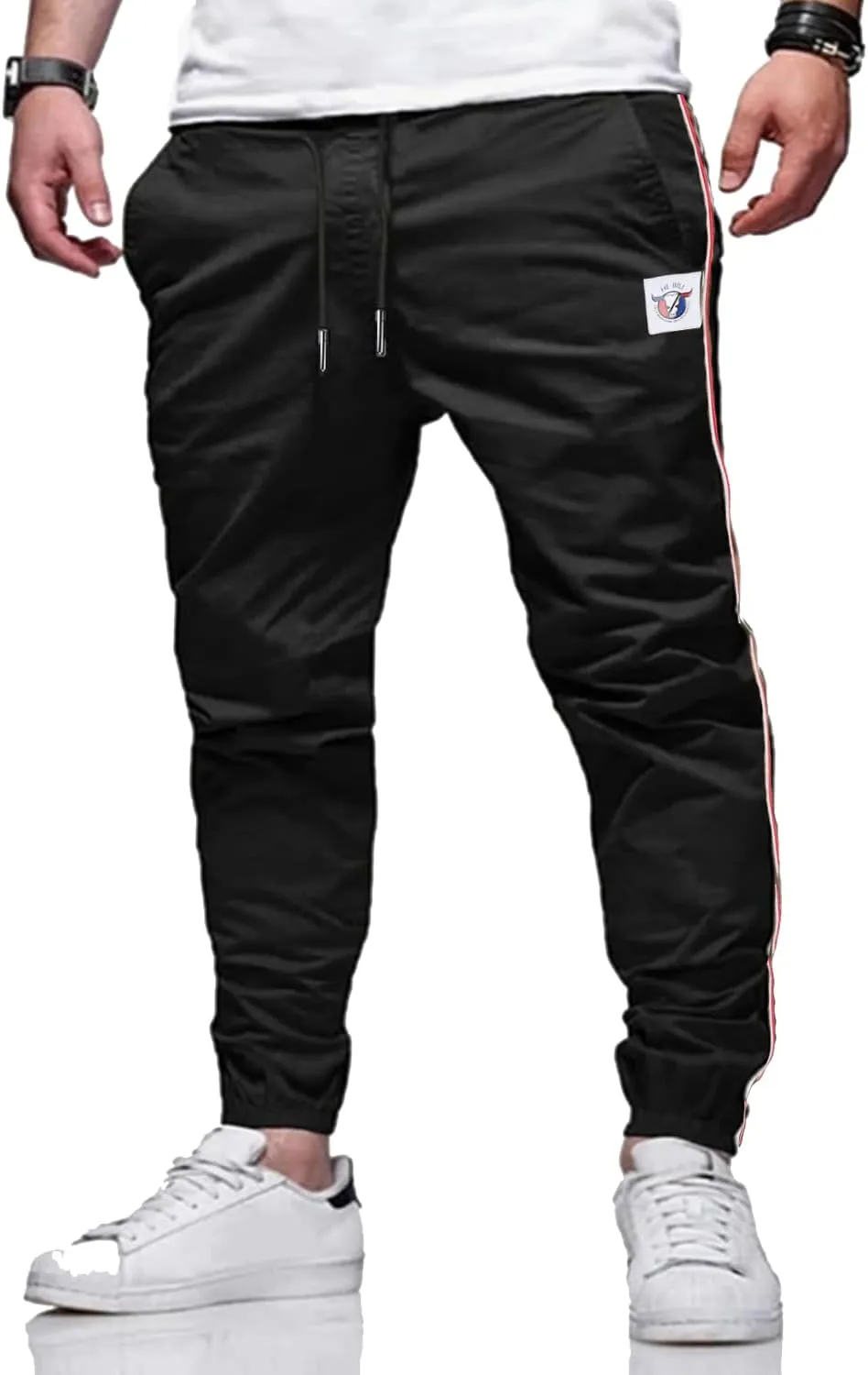 Men Joggers Chino Cargo Pants Hiking Outdoor Recreation Pants Twill Fitness Track Jogging Pants Casual Cotton Pants