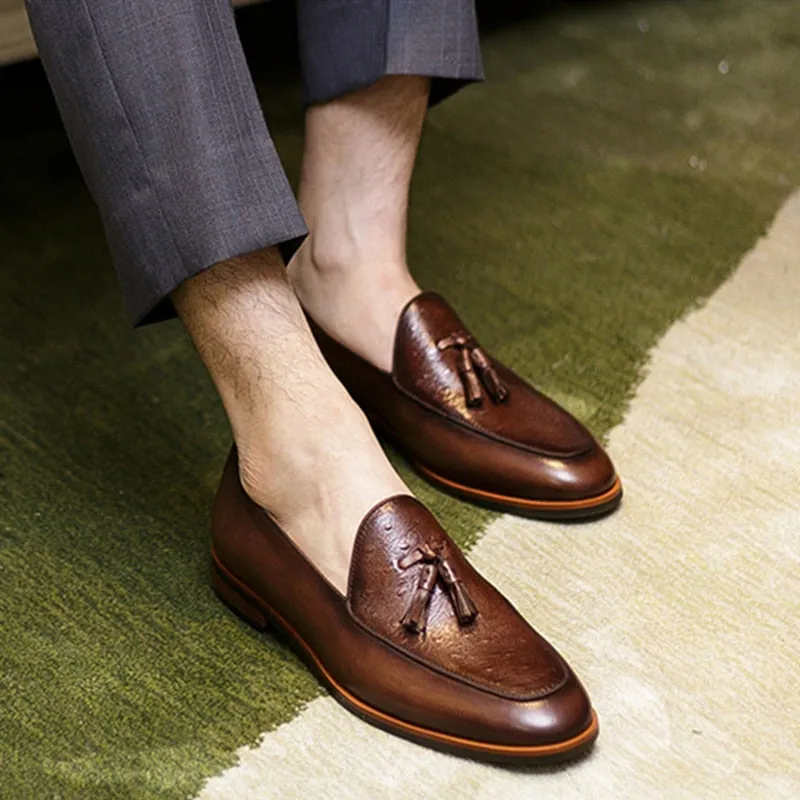 Mens Formal Shoes Genuine Leather Oxford Shoes For Men Dressing Wedding Men Brogues Office Shoes Slip On Male Men Shoes