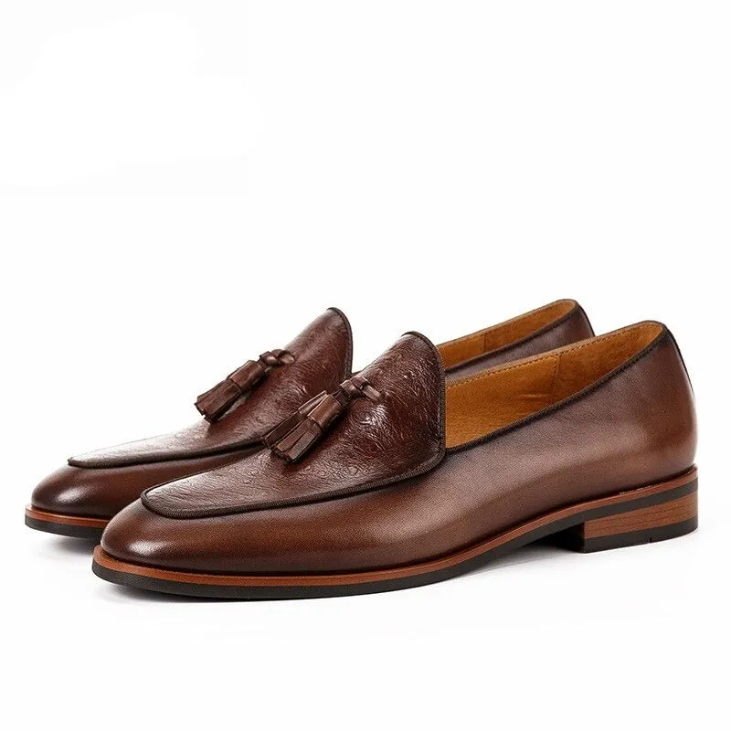 Mens Formal Shoes Genuine Leather Oxford Shoes For Men Dressing Wedding Men Brogues Office Shoes Slip On Male Men Shoes
