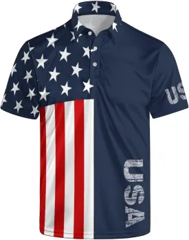 Men's Funny Polo Shirts Short Sleeve Golf Shirt for Men Quick-Dry Golf Polo Shirt Moisture Wicking Activewear Polos