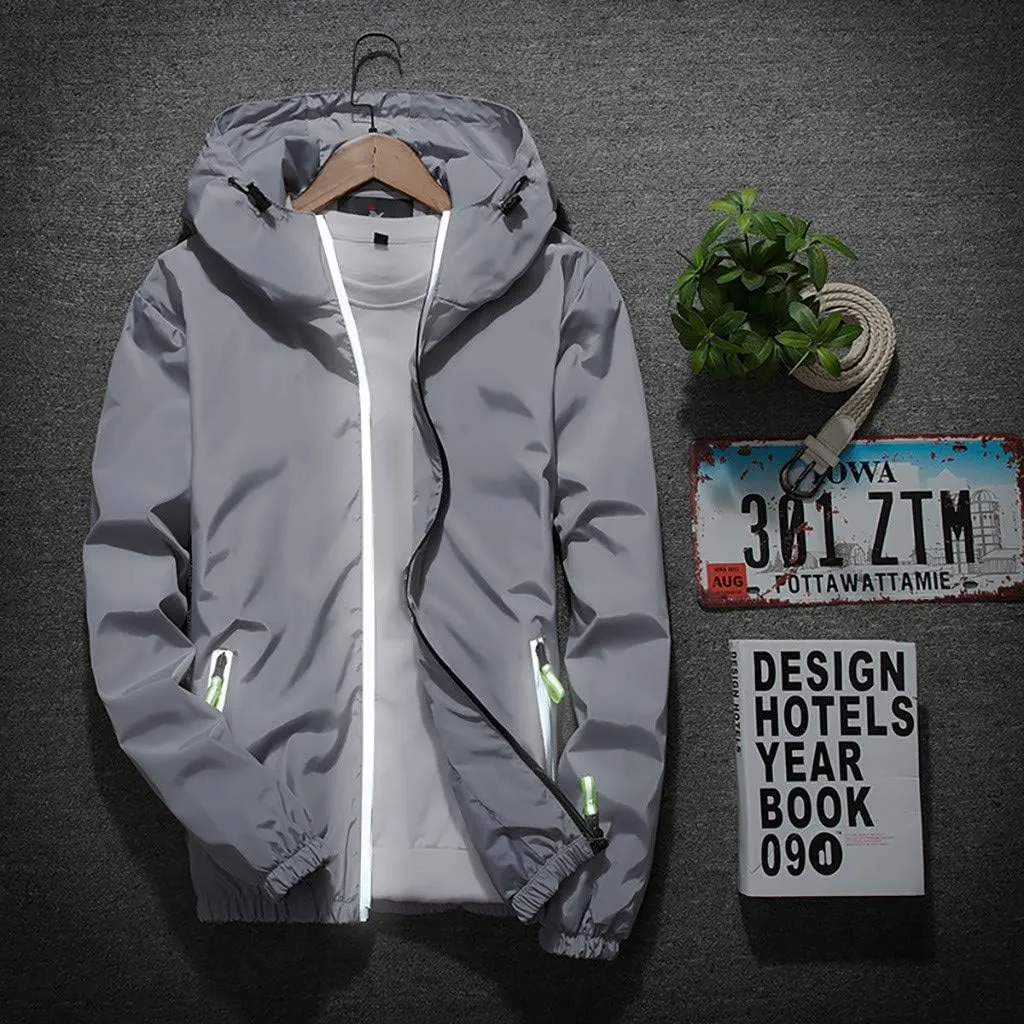 Men's Jackets Lightweight Rain Jacket Windbreaker Shell Raincoat With Hood For Golf Hiking Travel, M-7XL
