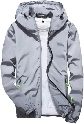 Men's Jackets Lightweight Rain Jacket Windbreaker Shell Raincoat With Hood For Golf Hiking Travel, M-7XL