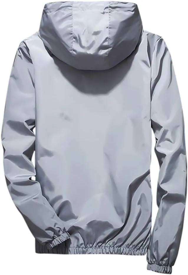 Men's Jackets Lightweight Rain Jacket Windbreaker Shell Raincoat With Hood For Golf Hiking Travel, M-7XL