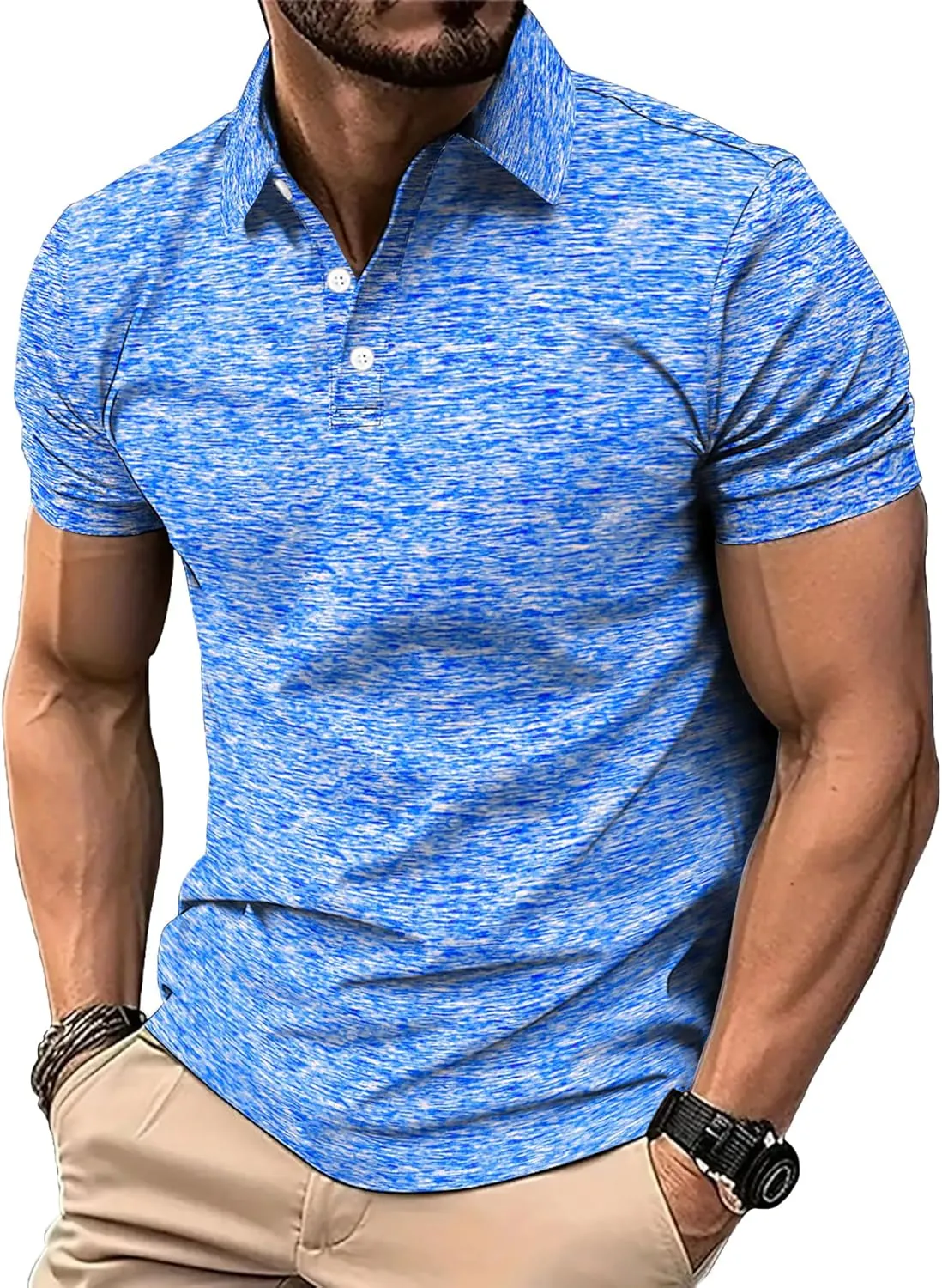 Men's Performance Golf Polo Shirt Moisture Wicking Quick Dry Short Sleeve Polo Shirts for Men Casual Activewear