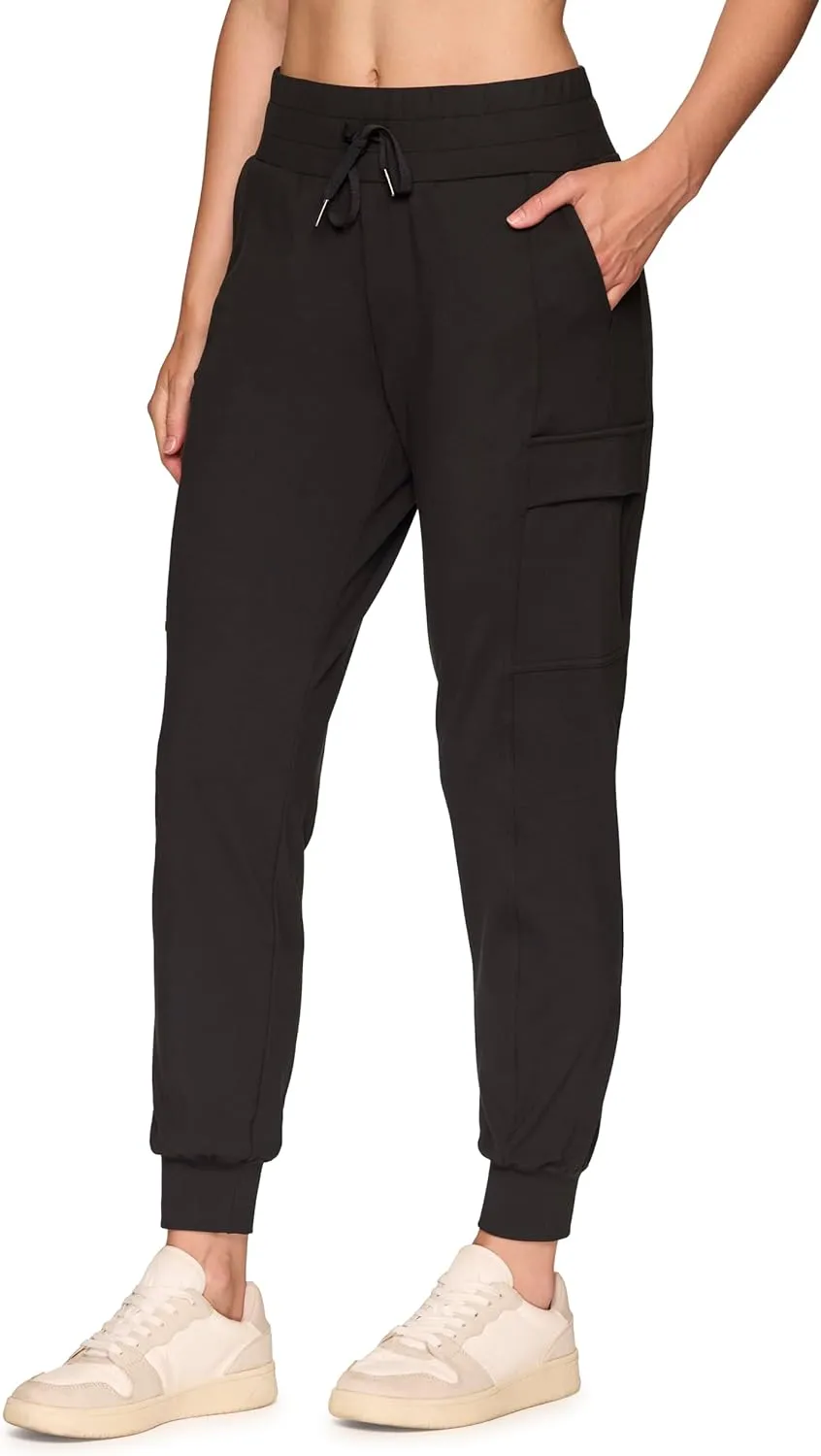 RBX Activewear Women's Jogger Pant Cargo Pants, Lightweight Buttery Soft Full Length Jogger Sweatpants with Pockets