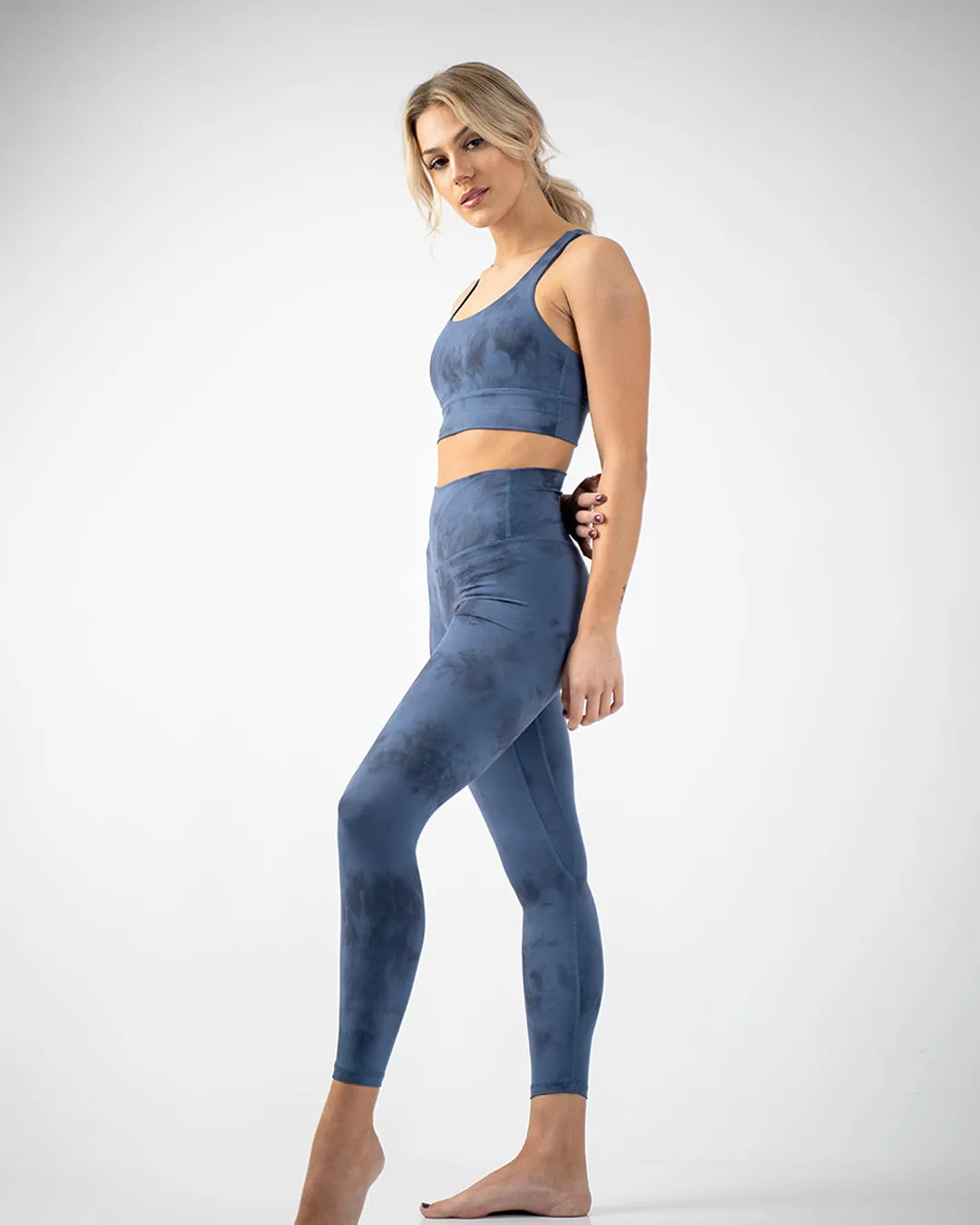 Tie Dye Fitness Set Sports Bra with High Waisted Pants