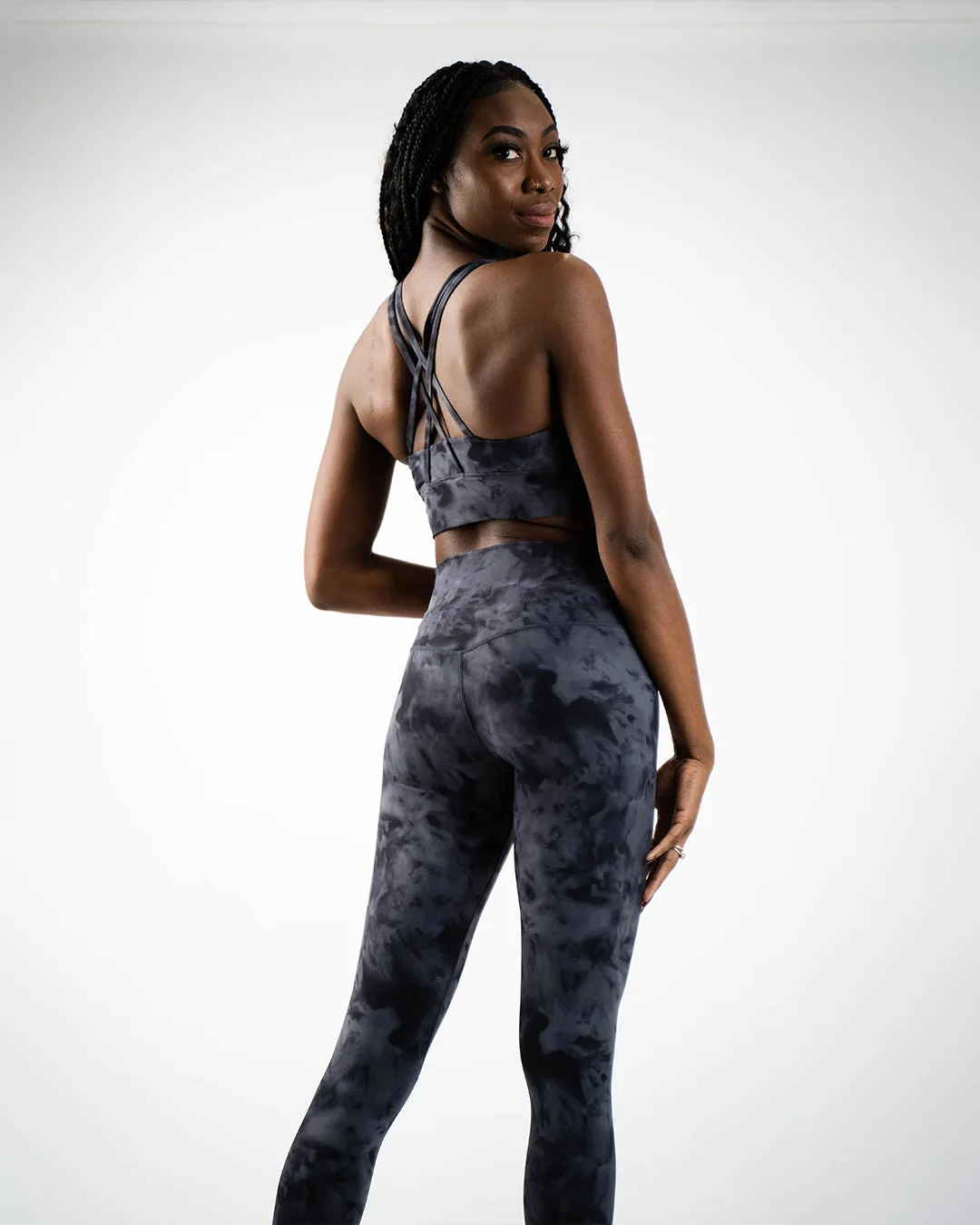 Tie Dye Fitness Set Sports Bra with High Waisted Pants