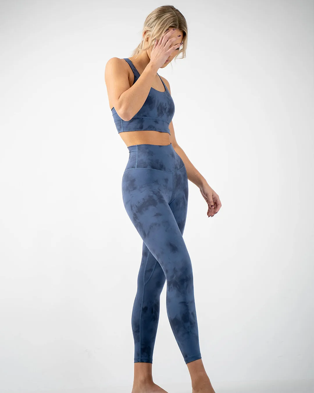 Tie Dye Fitness Set Sports Bra with High Waisted Pants