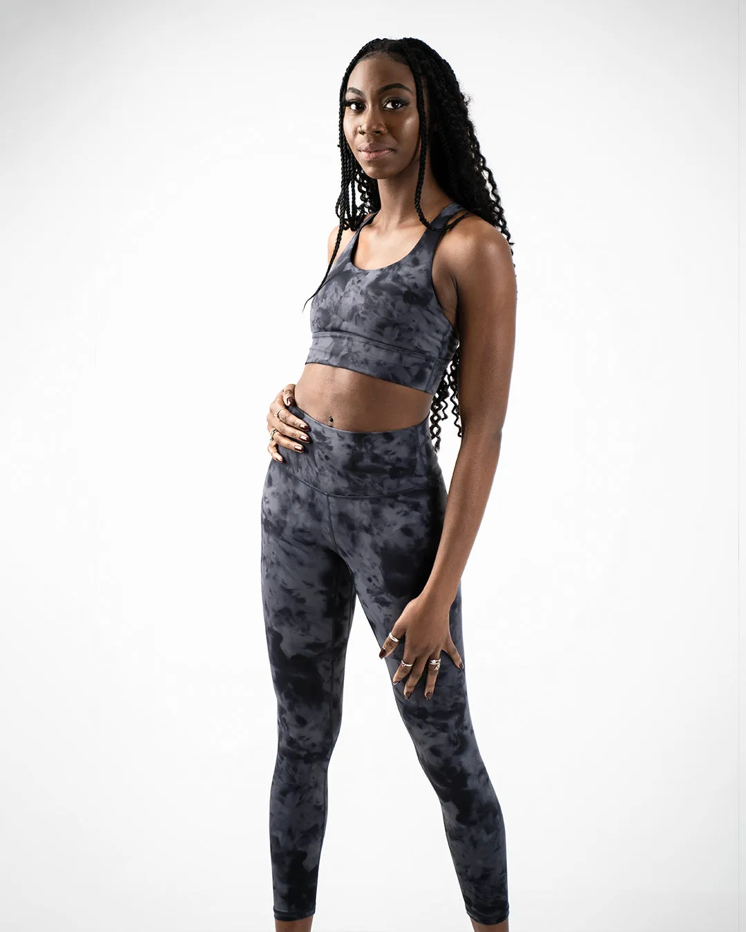 Tie Dye Fitness Set Sports Bra with High Waisted Pants