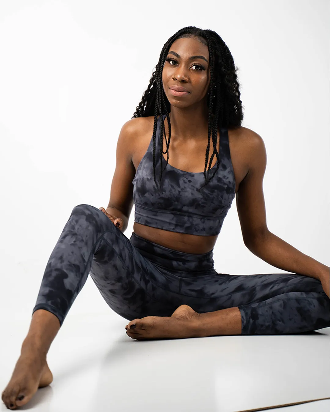 Tie Dye Fitness Set Sports Bra with High Waisted Pants