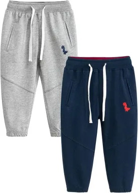 Toddler Boys Jogger Active Athletic Pants Dinosaur Sweatpants (1-Pack 2-Pack