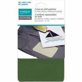 UNIQUE SEWING Drill Patch Spruce - 10 x 15cm (4" x 6") - 2pcs
