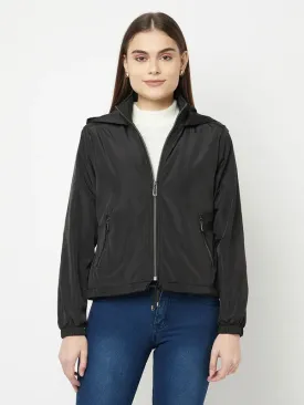 Women Black Front Open Jackets