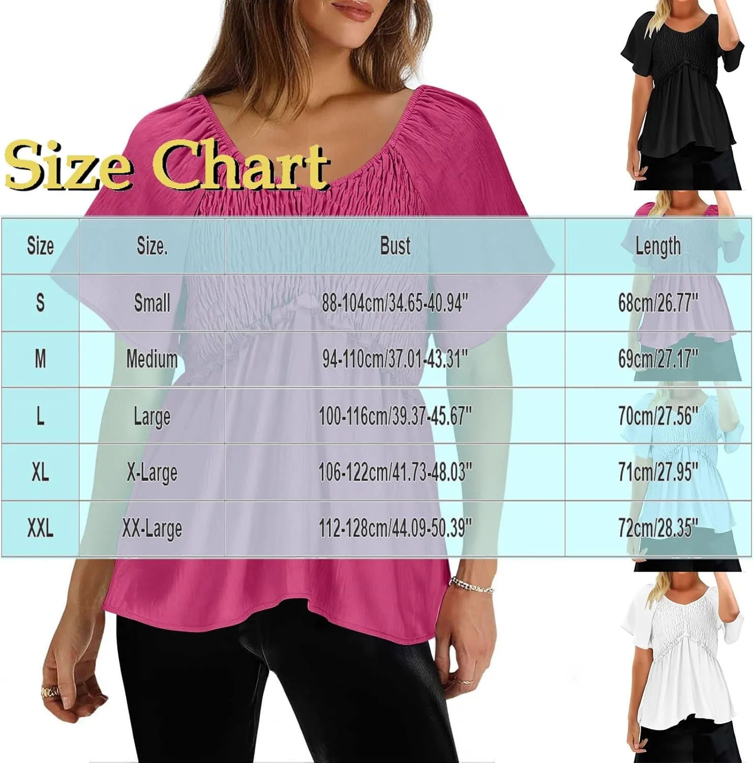 Womens Summer Dressy Tops Short Sleeves Crewneck Pleated Patchwork Tunic Top Leisure Loose Hide Belly T-Shirts